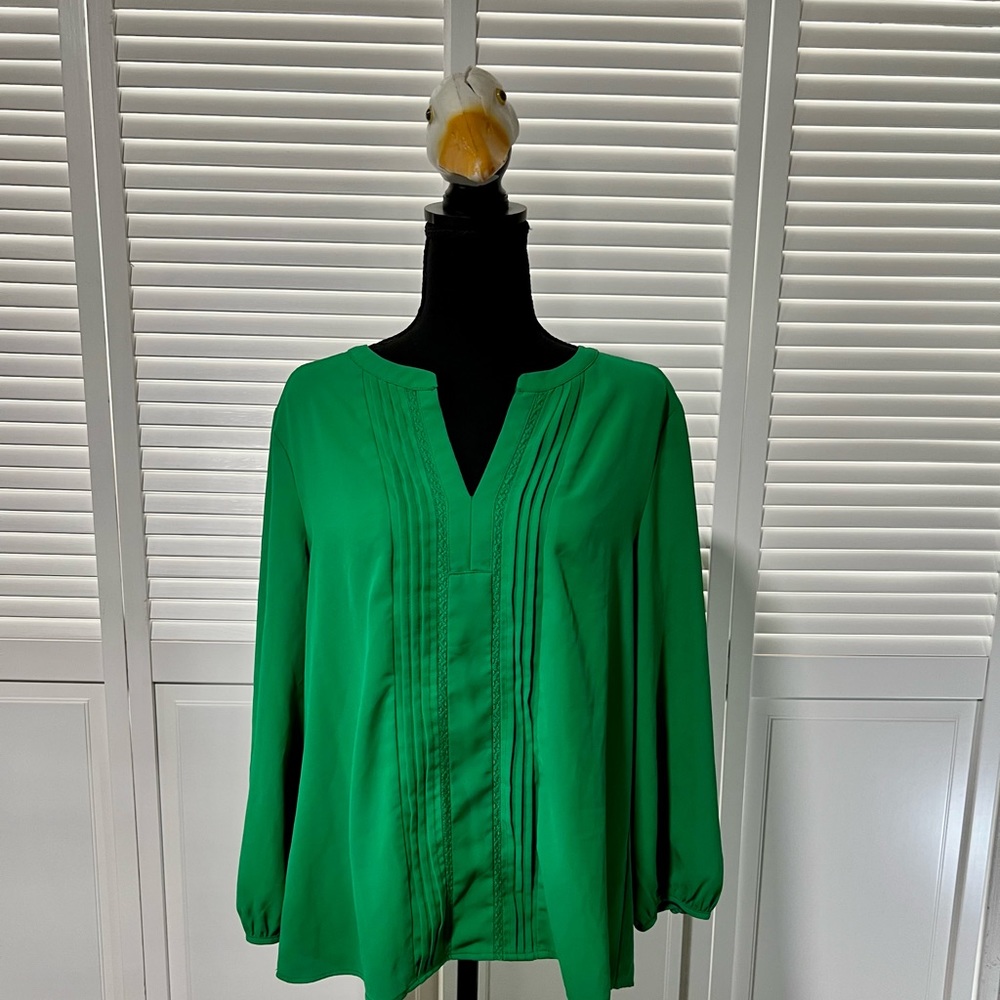 Skies Are Blue green blouse